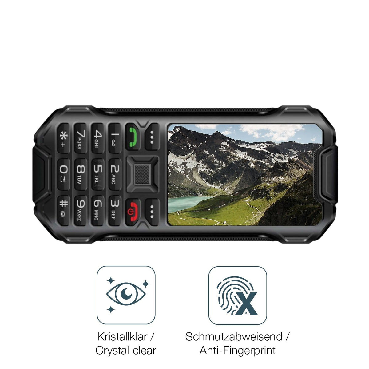 2x 9H Schutzfolie für Telware IP68 Outdoor Handy Panzerfolie