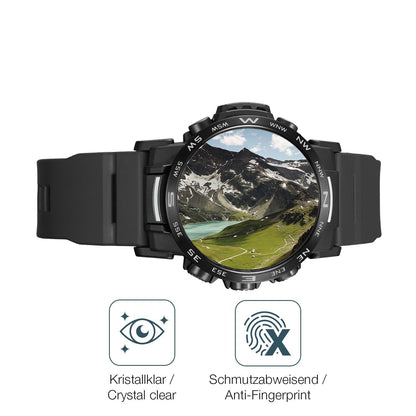 2x 9H Schutzfolie für Casio PRW-35Y-1B Panzerfolie