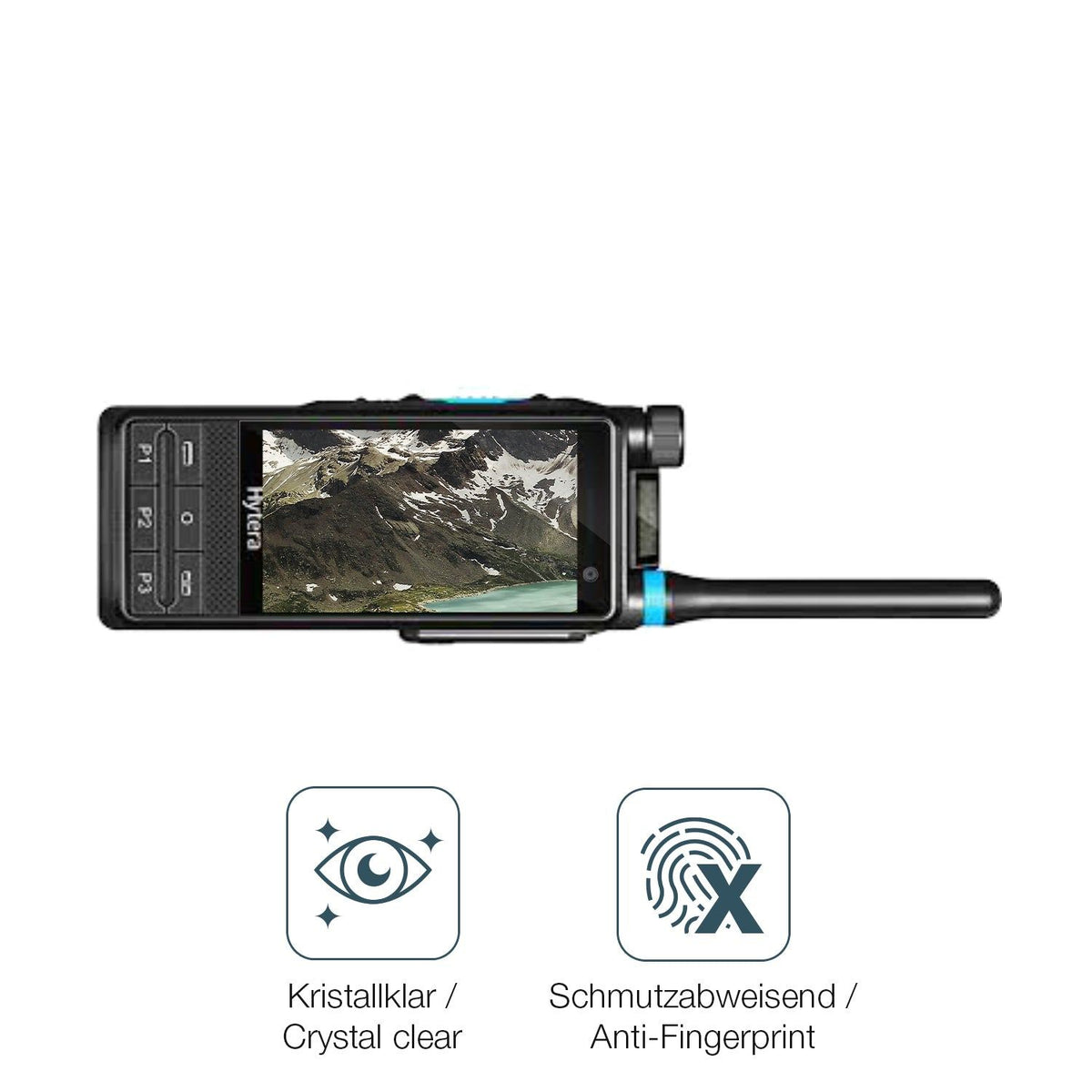 2x 9H Schutzfolie für Hytera PTC680 Panzerfolie
