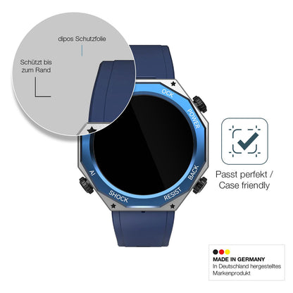 2x 9H Schutzfolie für Rogbid Tank M1 Smartwatch Panzerfolie