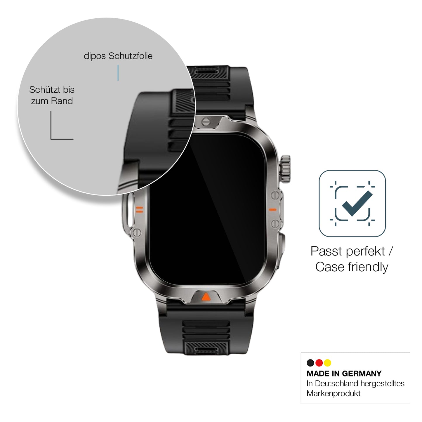 2x 9H Schutzfolie für VicBou 2.01 Zoll Smartwatch Panzerfolie