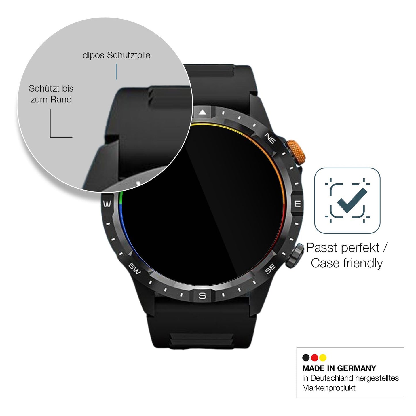 2x 9H Schutzfolie für Banlvs Smartwatch 1.39 Zoll Panzerfolie