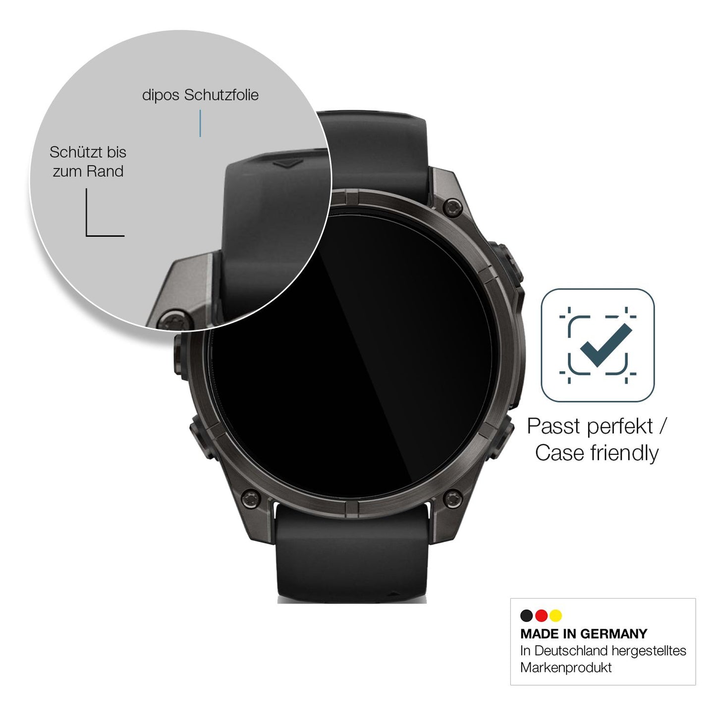 2x 9H Schutzfolie für Garmin Tactix 8 47mm AMOLED Panzerfolie