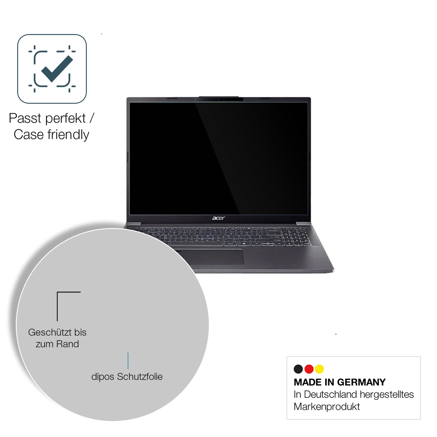 2x 9H Schutzfolie für Acer Aspire 16 A16-71M Panzerfolie