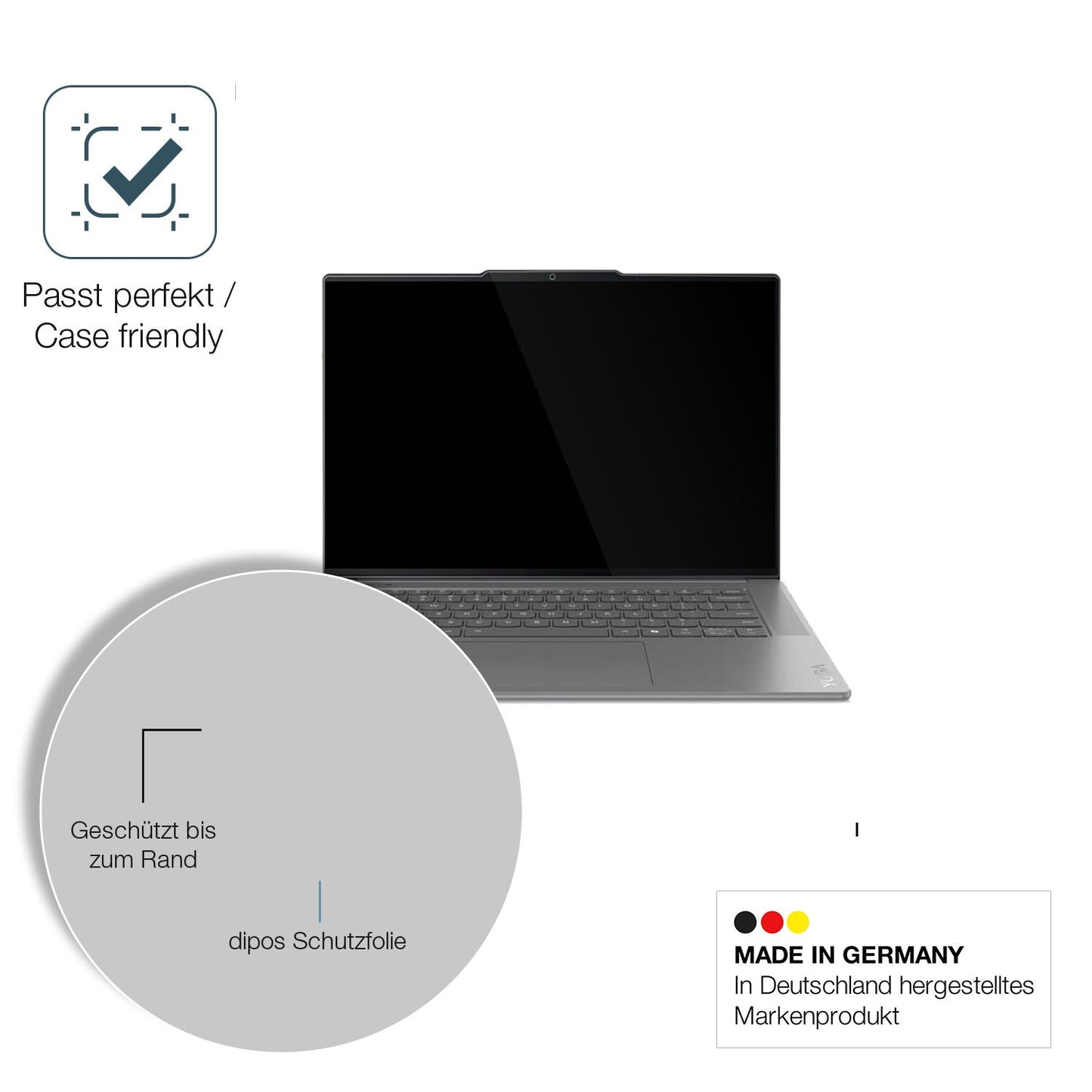 2x 9H Schutzfolie für Lenovo Yoga Slim 7 15ILL9 Panzerfolie