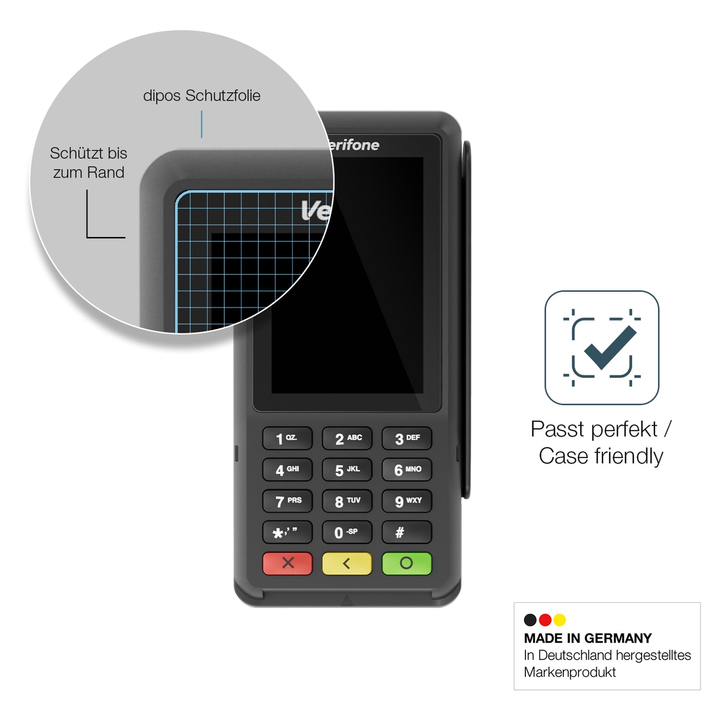 2x 9H Schutzfolie für Adyen P400 Plus Panzerfolie