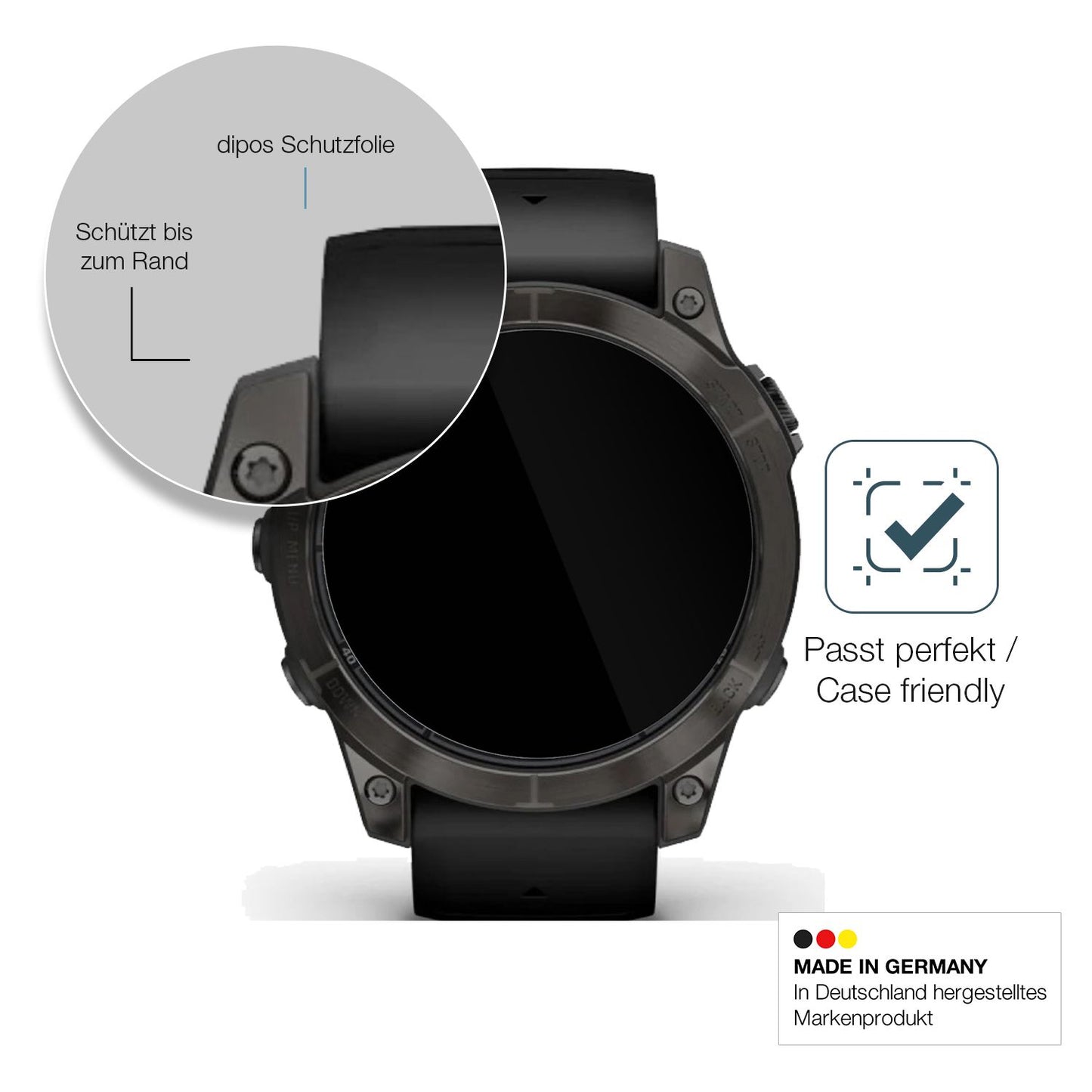 2x 9H Schutzfolie für Garmin Fenix 7 Pro 47mm Panzerfolie