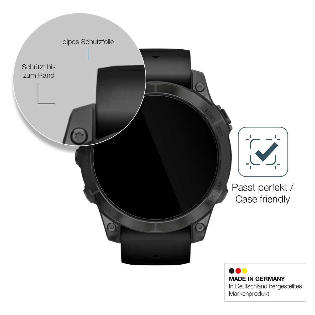 2x 9H Schutzfolie für Garmin Epix Pro 47mm Panzerfolie