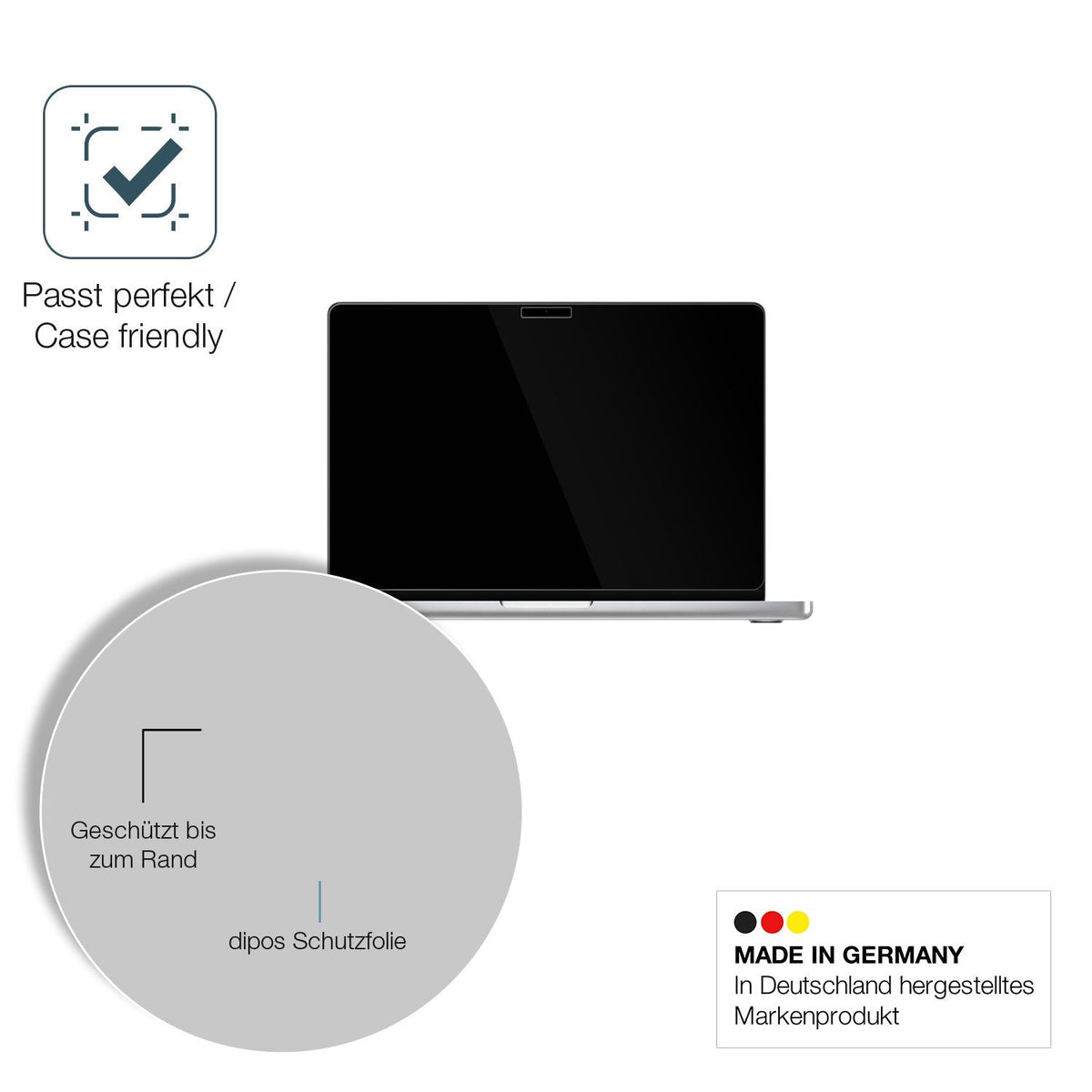 2x 9H Schutzfolie für MacBook Pro M4 14 Zoll 2024 Panzerfolie