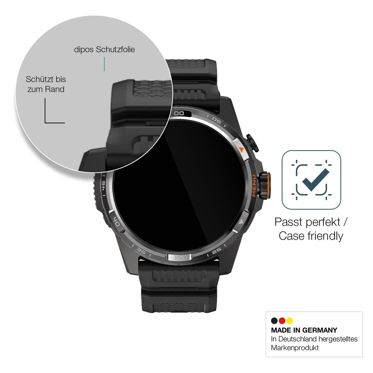2x 9H Schutzfolie für ticWatch Atlas Panzerfolie