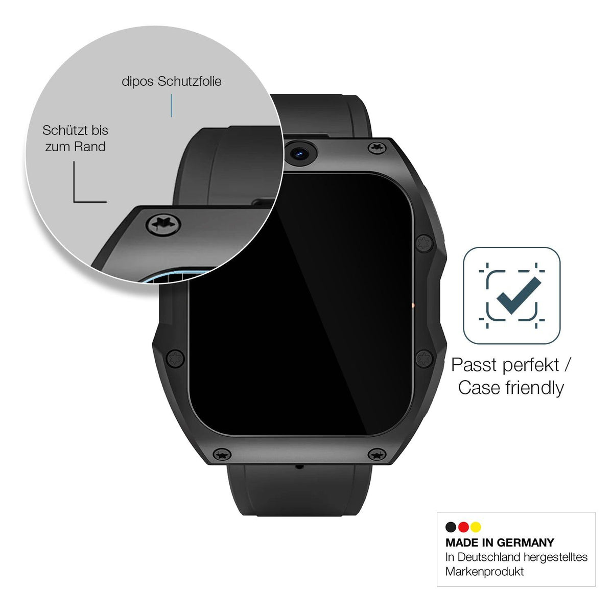 2x 9H Schutzfolie für Rogbid Model X Smartwatch Panzerfolie