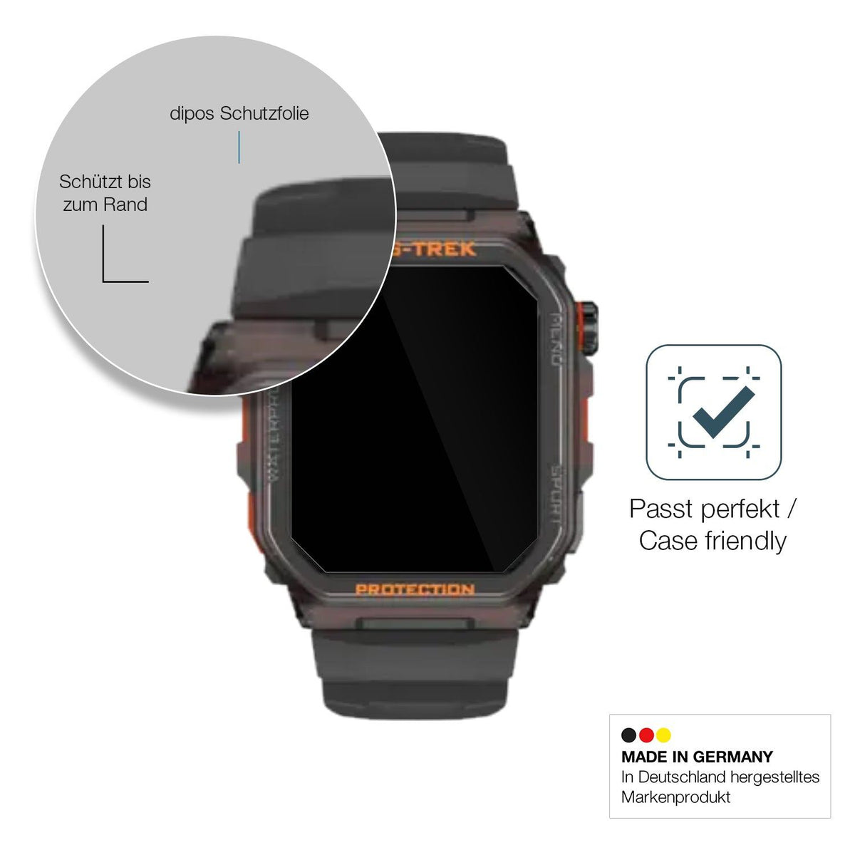 2x 9H Schutzfolie für Rogbid Tank G2 Smartwatch Panzerfolie