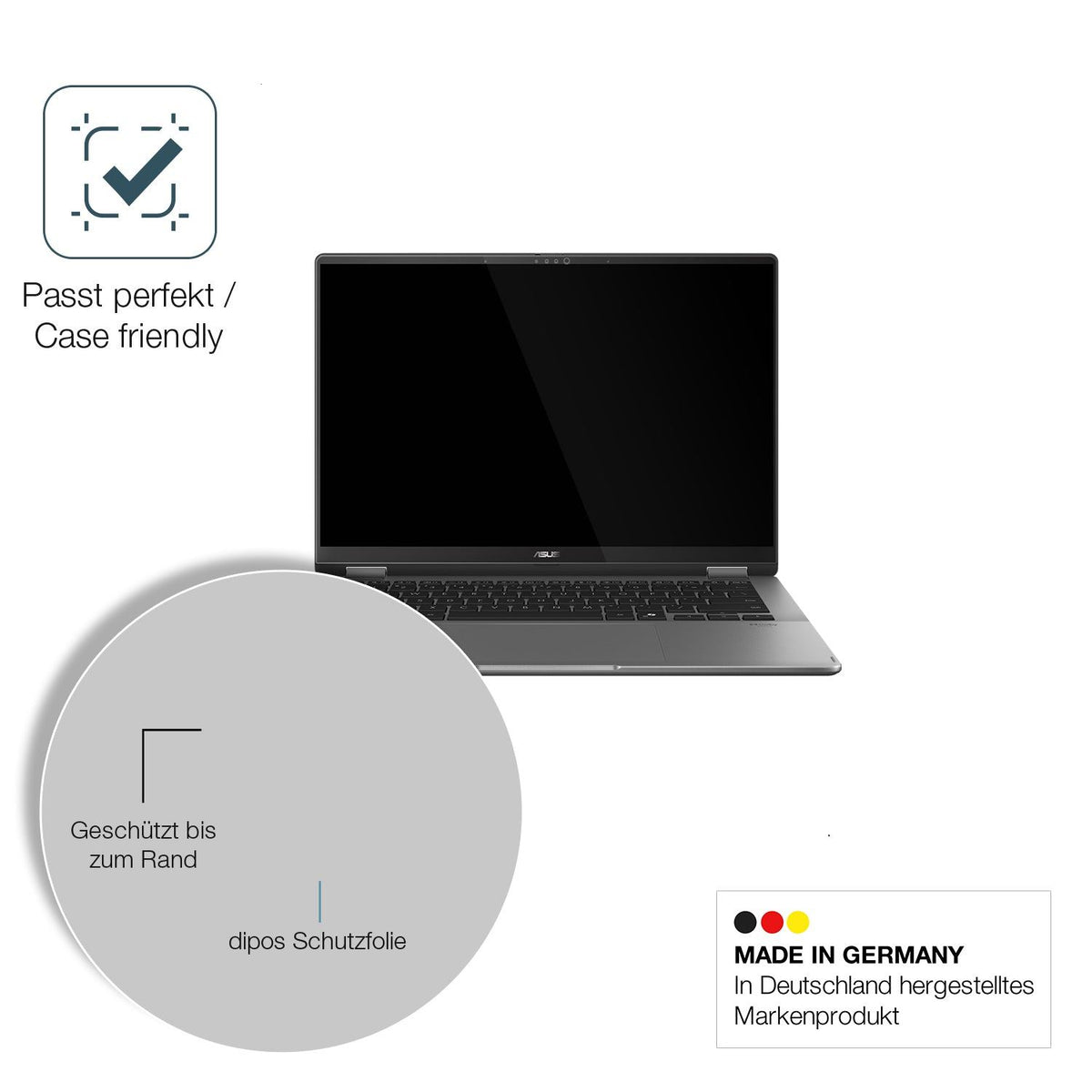 2x 9H Schutzfolie für Asus Vivobook 14 Flip TP3407 Panzerfolie