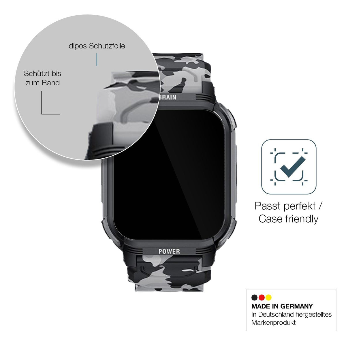 2x 9H Schutzfolie für LEMFO Y10 Smartwatch Panzerfolie
