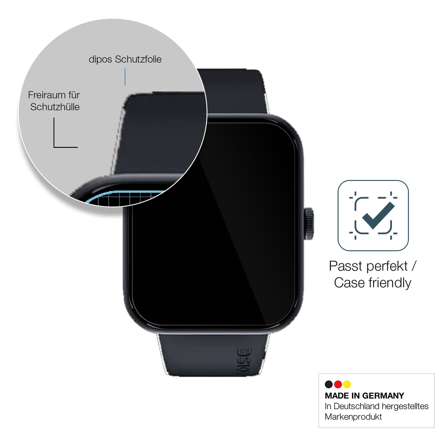 1x 9H Schutzfolie für Noise ColorFit Pulse Go Buzz Panzerfolie