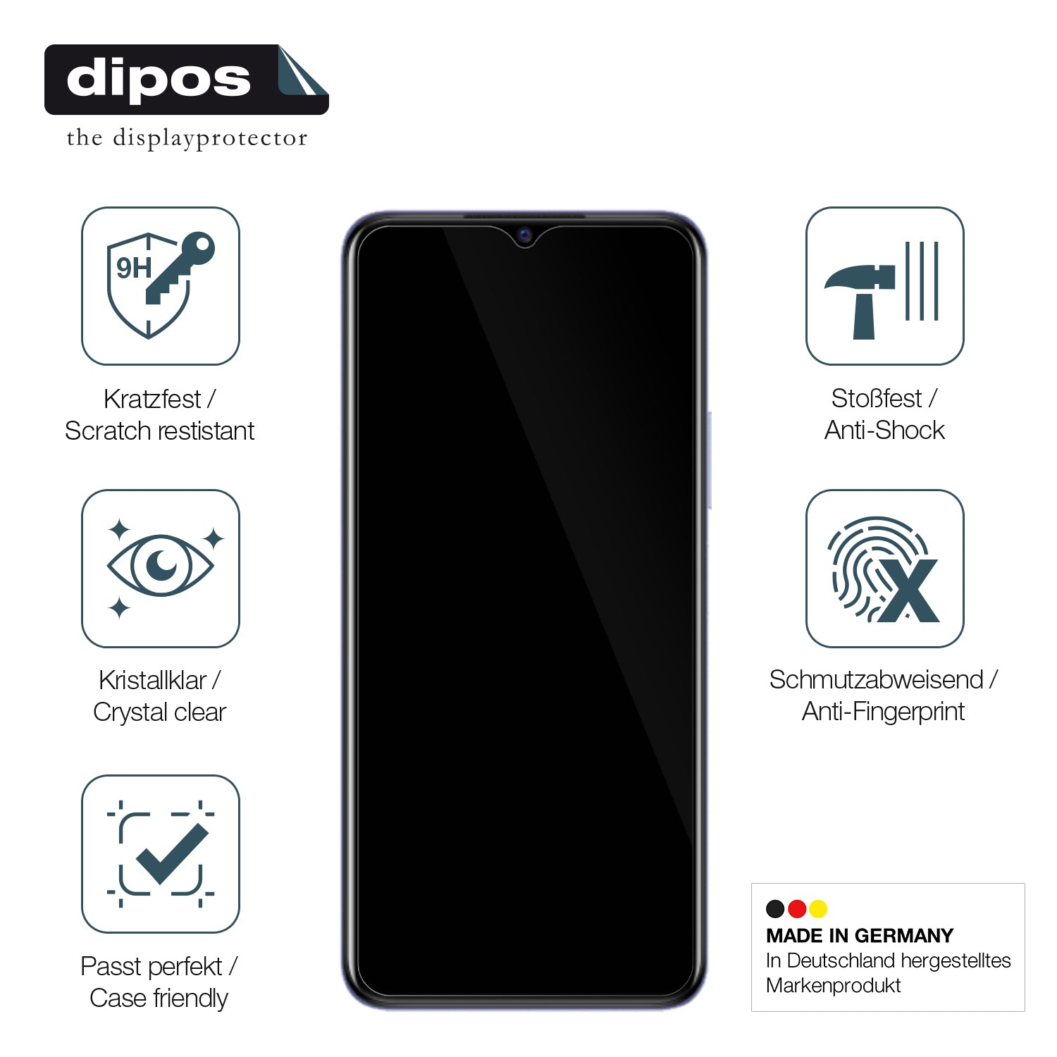 Displayschutz hergestellt in Deutschland, höchste Qualität made in Germany