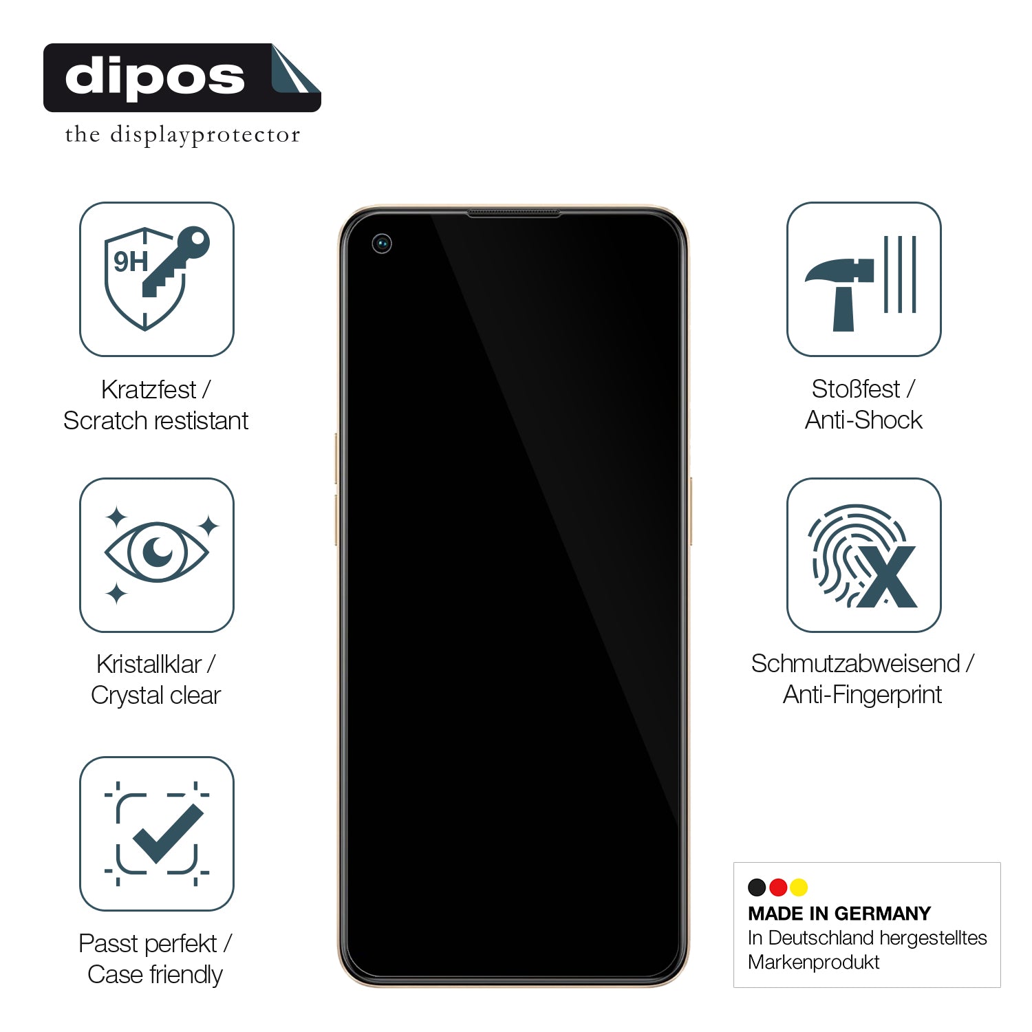 Displayschutz hergestellt in Deutschland, höchste Qualität made in Germany
