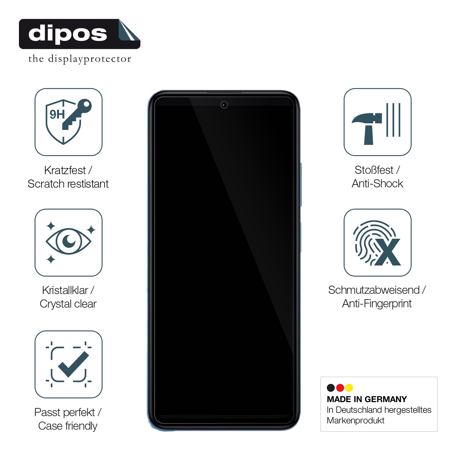 Displayschutz hergestellt in Deutschland, höchste Qualität made in Germany