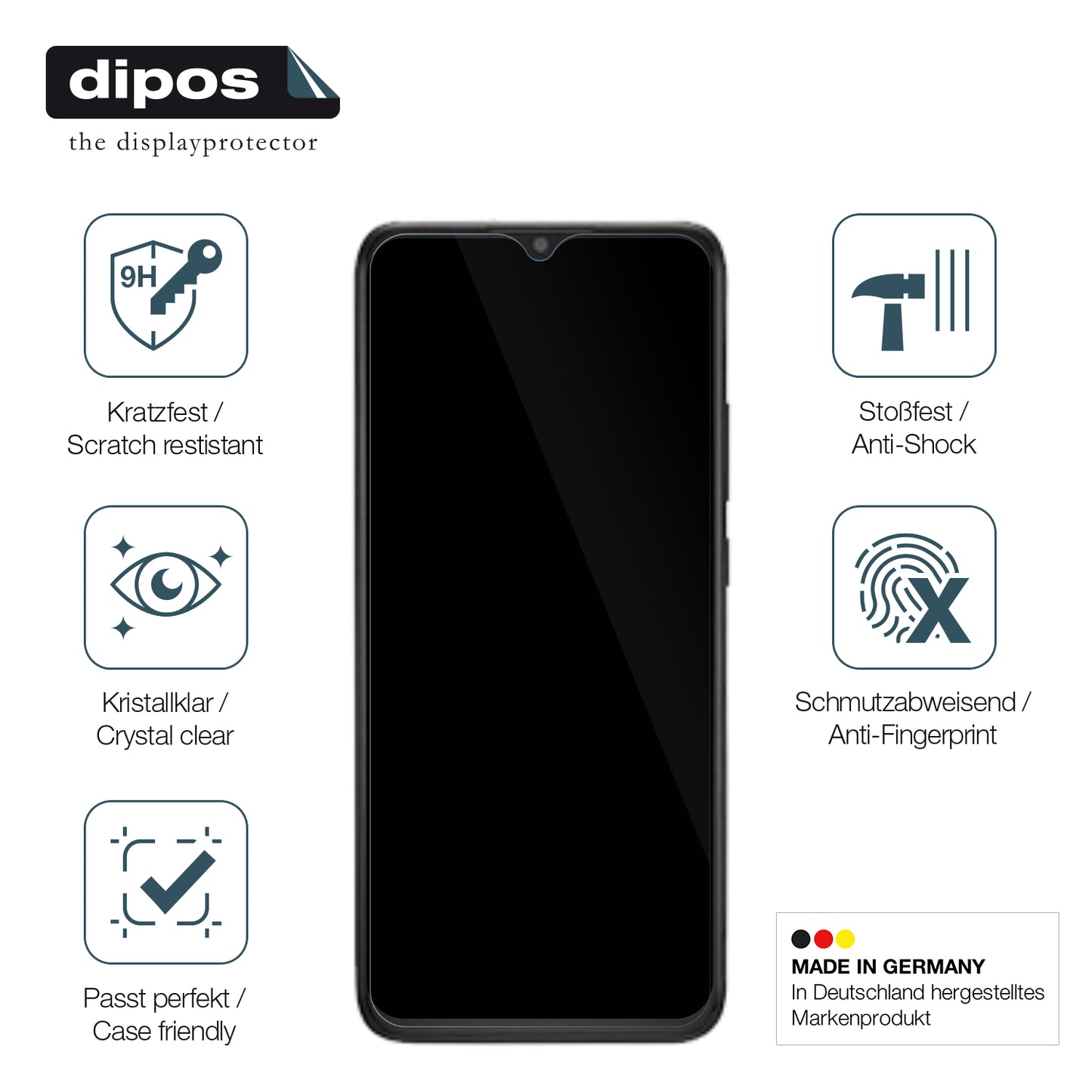 Displayschutz hergestellt in Deutschland, höchste Qualität made in Germany
