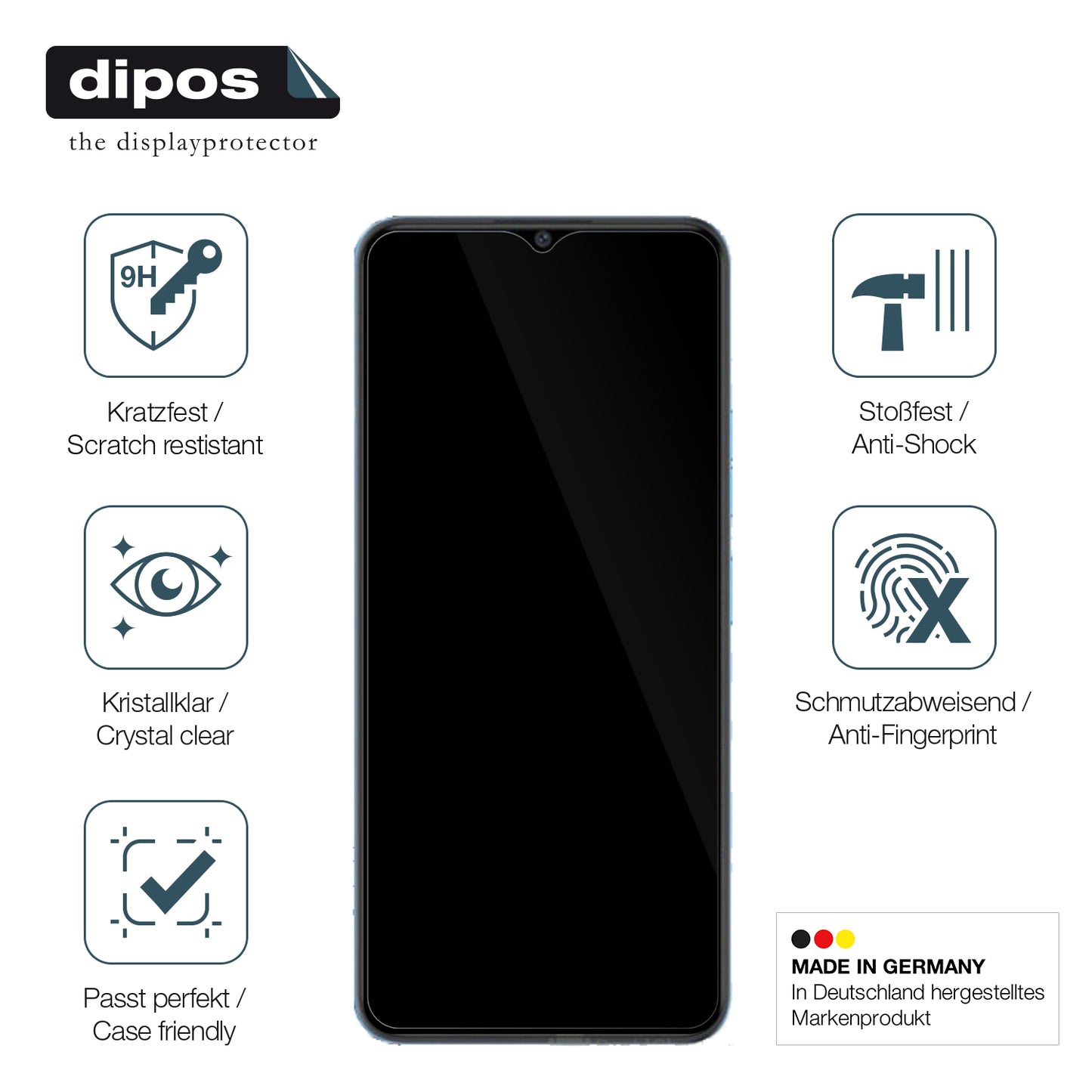 Displayschutz hergestellt in Deutschland, höchste Qualität made in Germany