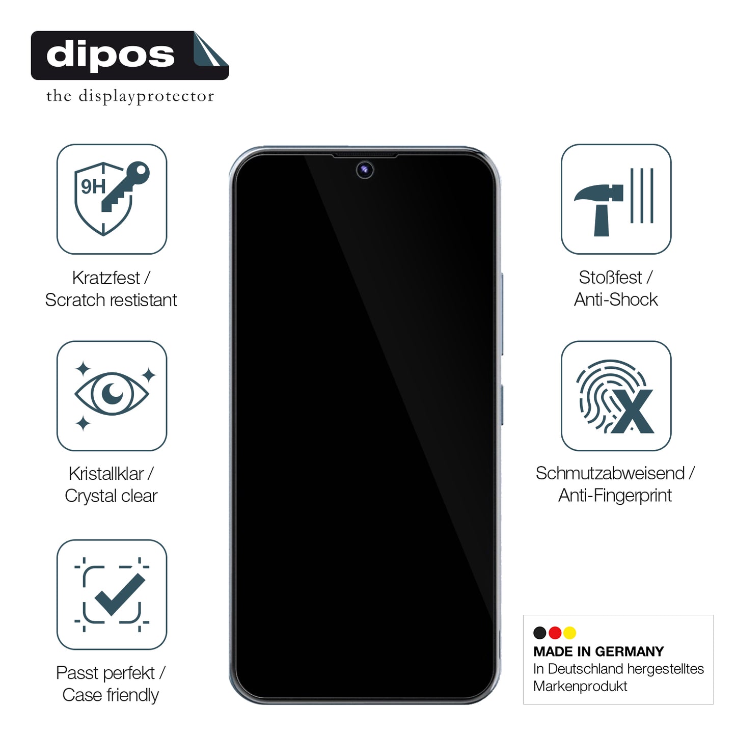 Displayschutz hergestellt in Deutschland, höchste Qualität made in Germany