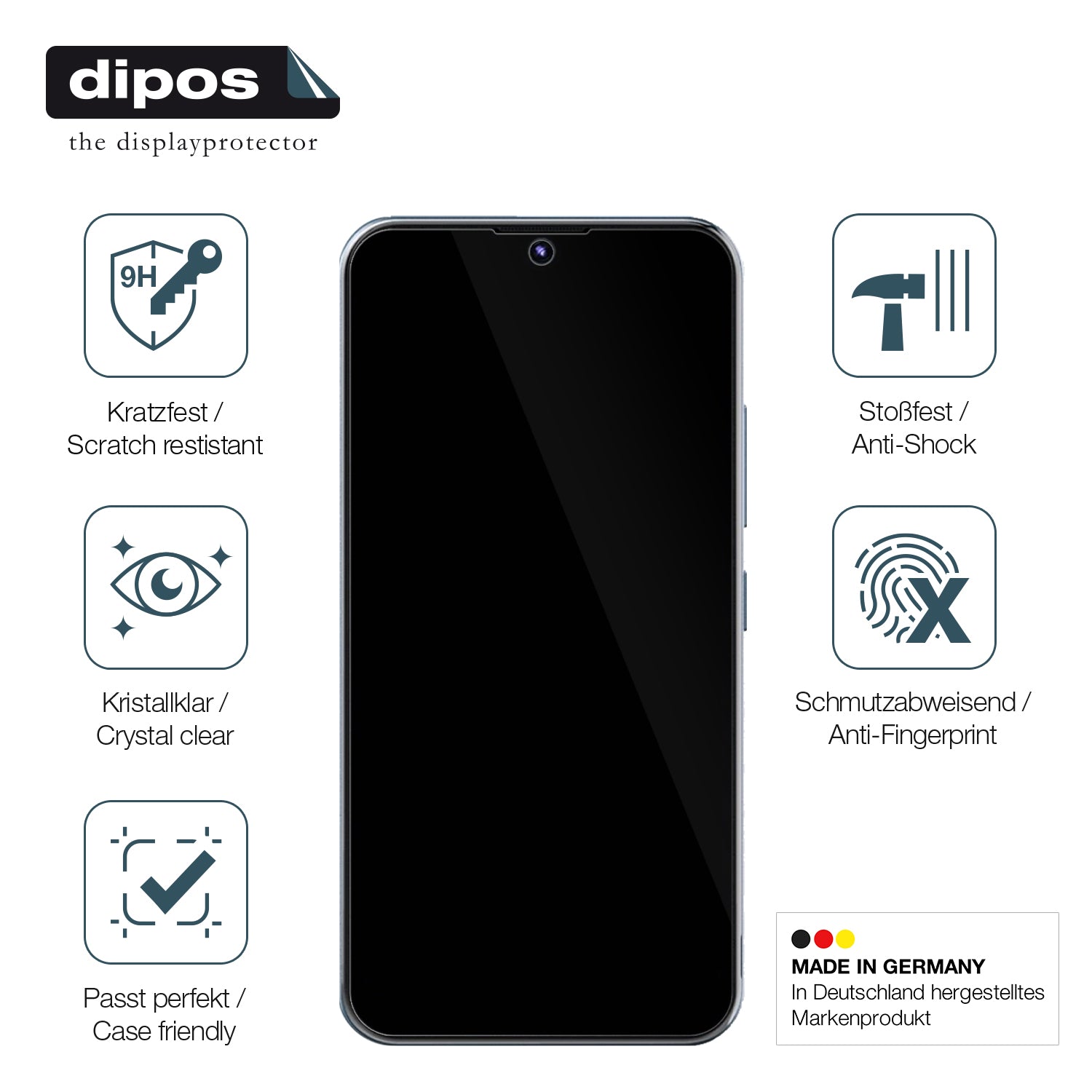 Displayschutz hergestellt in Deutschland, höchste Qualität made in Germany