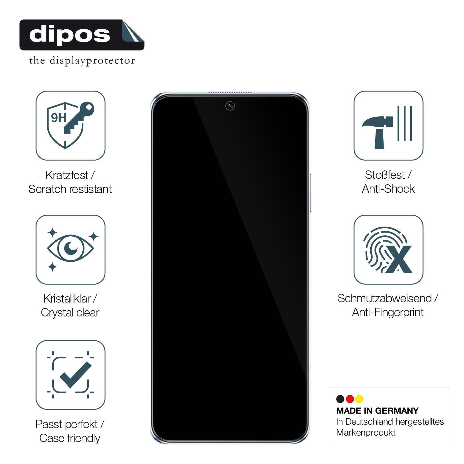 Displayschutz hergestellt in Deutschland, höchste Qualität made in Germany