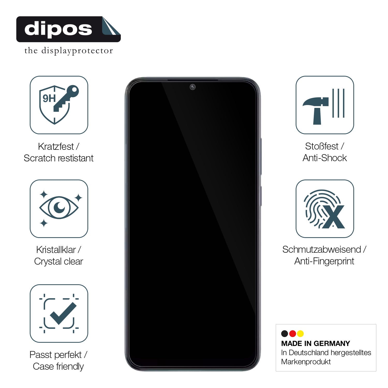 Displayschutz hergestellt in Deutschland, höchste Qualität made in Germany