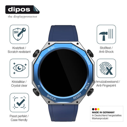 2x 9H Schutzfolie für Rogbid Tank M1 Smartwatch Panzerfolie