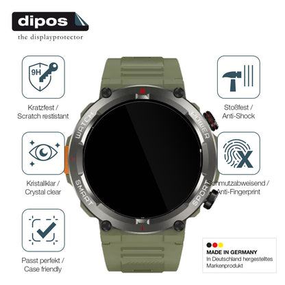 2x 9H Schutzfolie für Blackview W50 Pro Smartwatch 1.45 Zoll Panzerfolie
