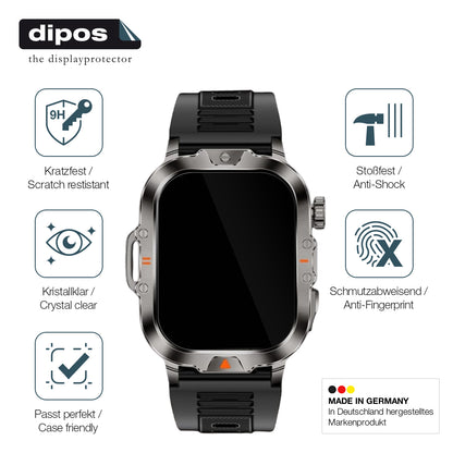 2x 9H Schutzfolie für VicBou 2.01 Zoll Smartwatch Panzerfolie