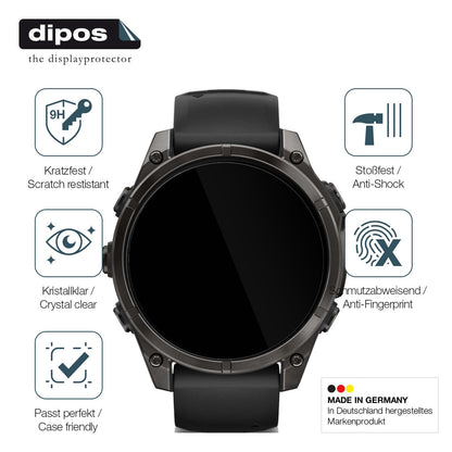 2x 9H Schutzfolie für Garmin Tactix 8 47mm AMOLED Panzerfolie