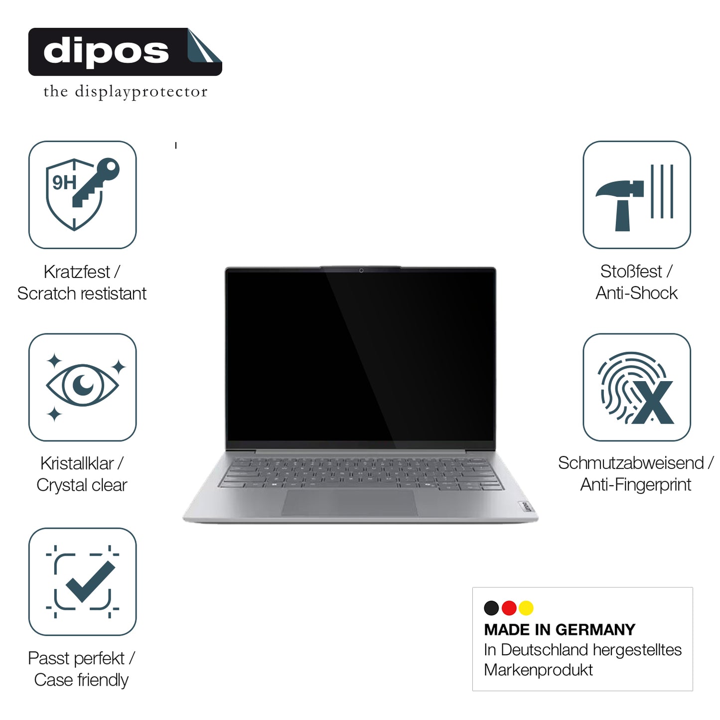 2x 9H Schutzfolie für Lenovo ThinkBook 16 Zoll Gen 8 Panzerfolie
