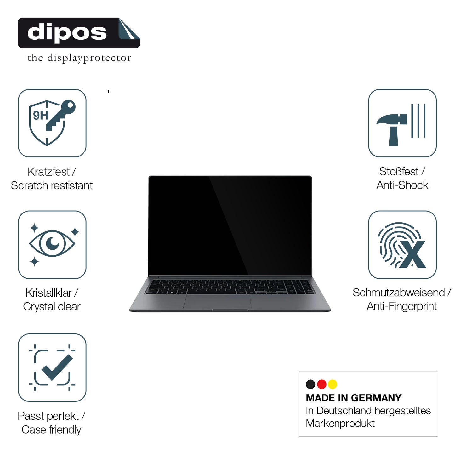 2x 9H Schutzfolie für Samsung Galaxy Book4 15.6 Zoll Panzerfolie