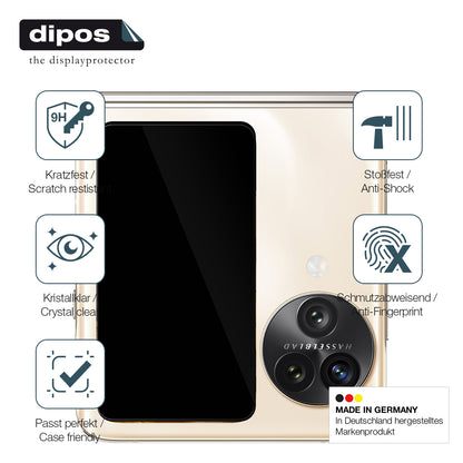 2x 9H Schutzfolie für Oppo Find N3 Flip Aussenseite Panzerfolie