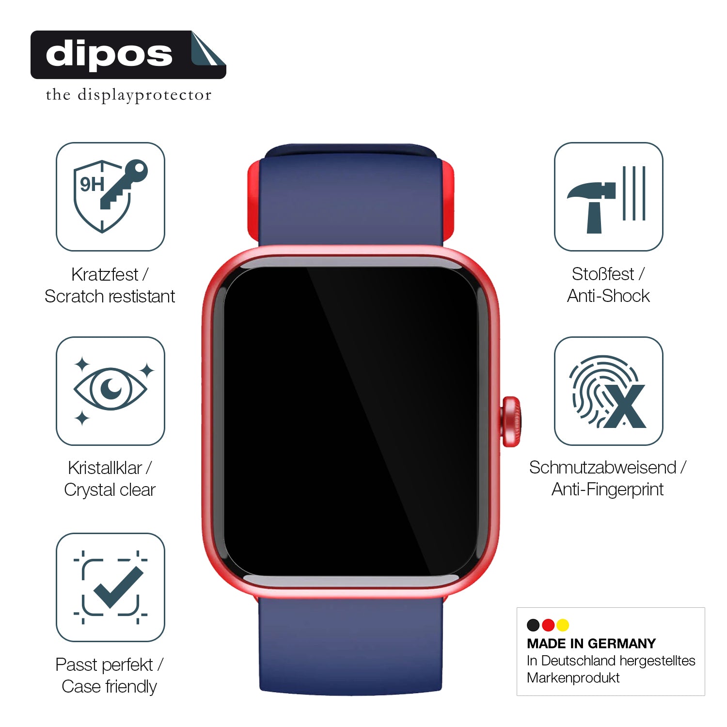 Displayschutz hergestellt in Deutschland, höchste Qualität made in Germany
