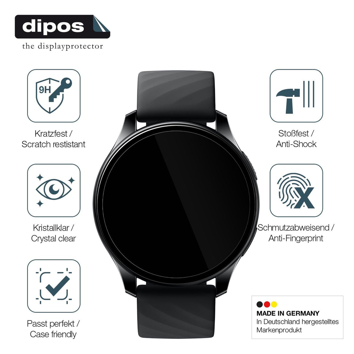 2x 9H Schutzfolie für OnePlus Nord Smartwatch Panzerfolie
