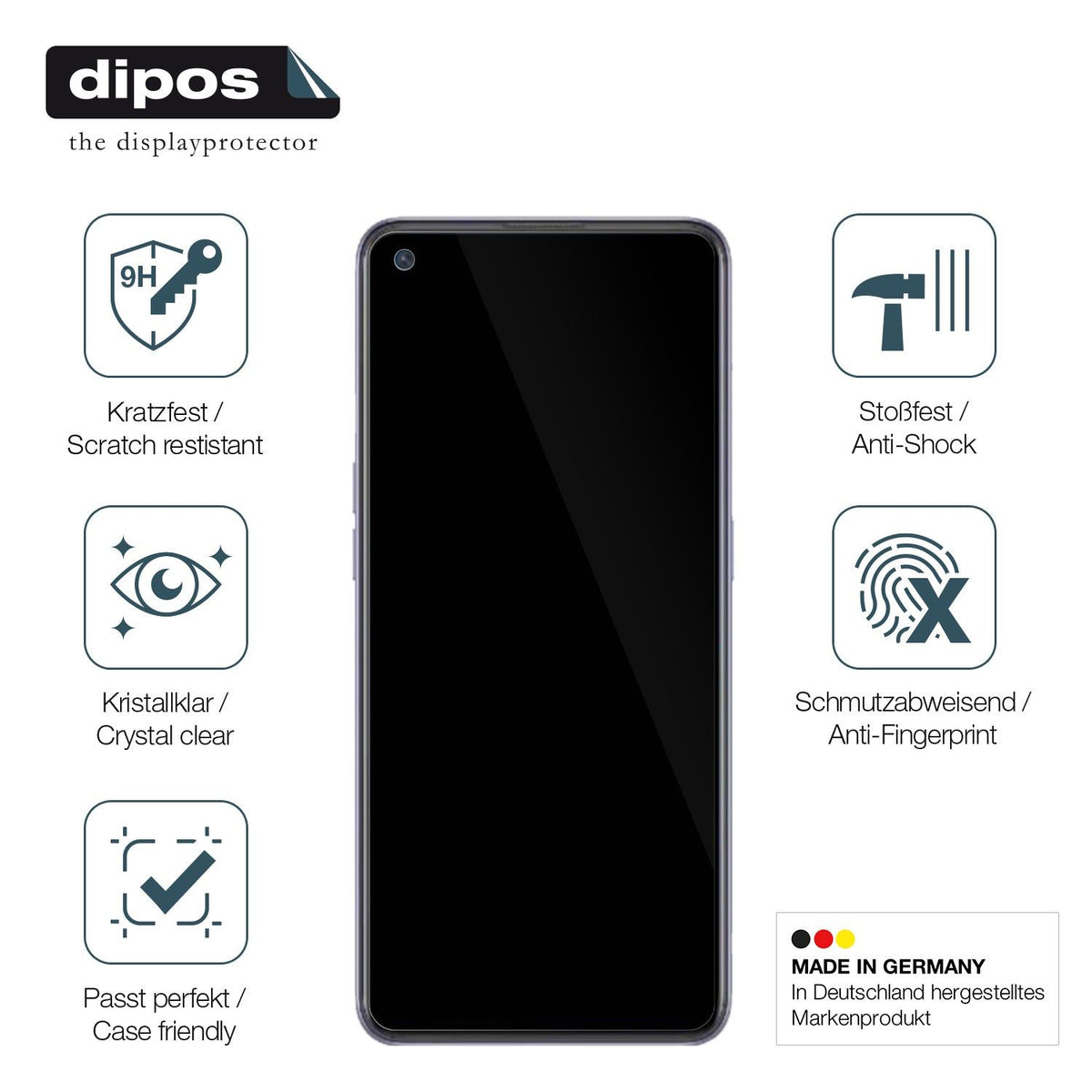 2x 9H Schutzfolie für Oppo Reno6 Lite Panzerfolie