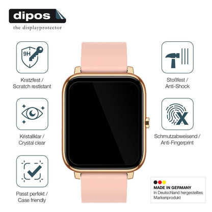2x 9H Schutzfolie für Kalinco CS201C Smartwatch Panzerfolie