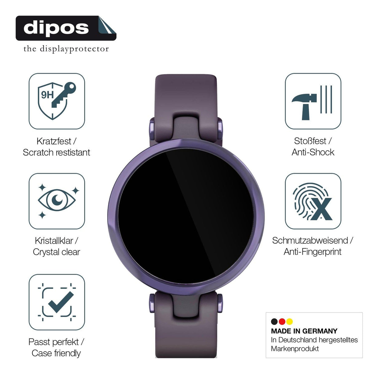 2x 9H Schutzfolie für Garmin Lily Sport Smartwatch Panzerfolie
