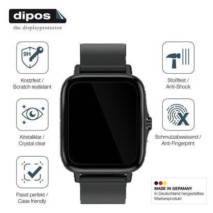 1x 9H Schutzfolie für Kaseemi 1,7 Zoll Smartwatch Panzerfolie