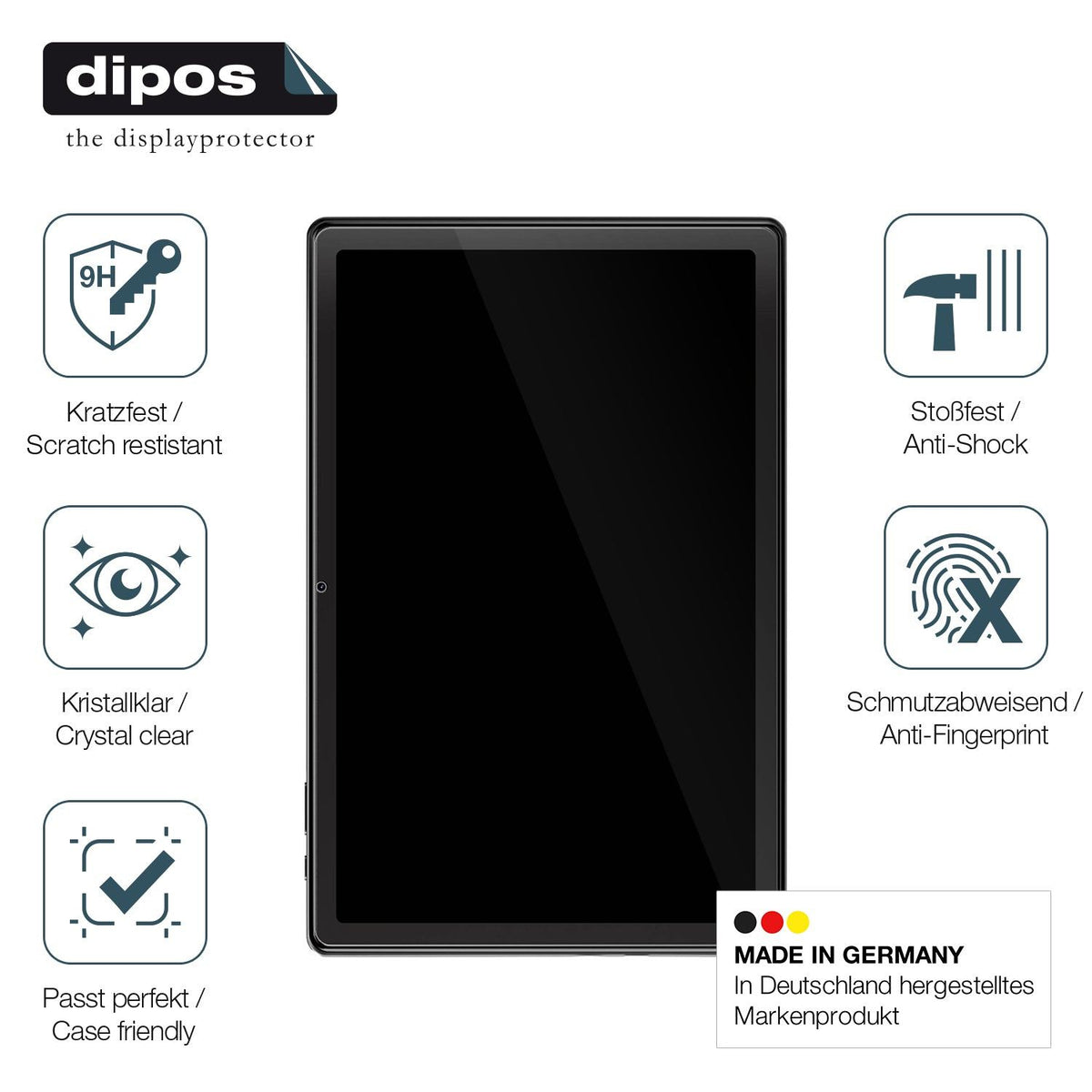2x 9H Schutzfolie für SGIN T10P Tablet Panzerfolie