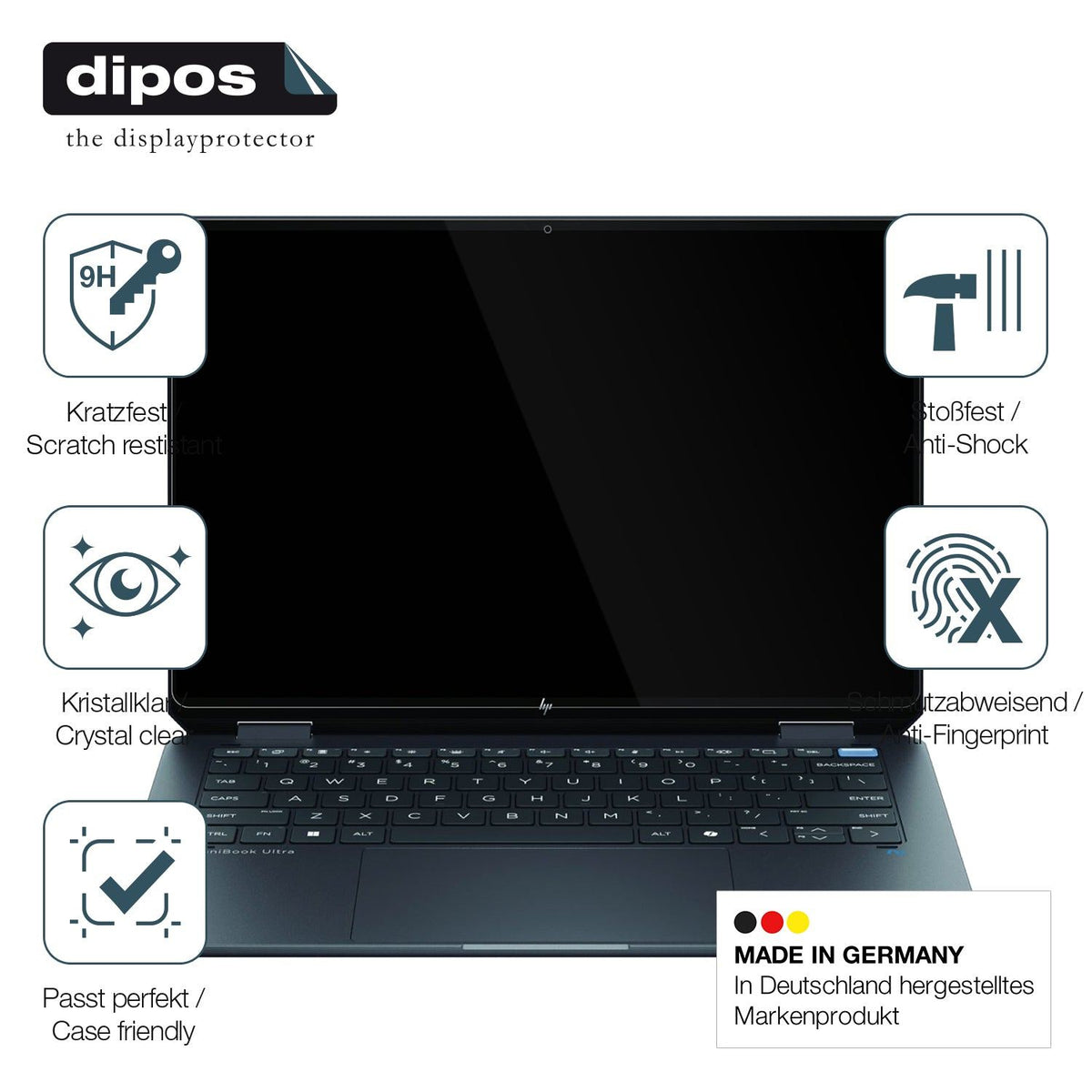 2x 9H Schutzfolie für HP OmniBook Ultra Flip 14 Panzerfolie