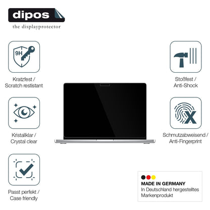 2x 9H Schutzfolie für MacBook Pro M4 14 Zoll 2024 Panzerfolie