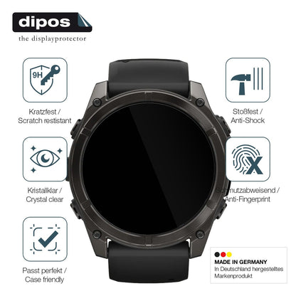 2x 9H Schutzfolie für Garmin Fenix 8 43mm Panzerfolie