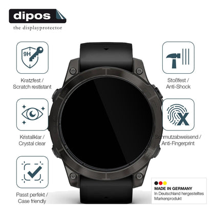 2x 9H Schutzfolie für Garmin Fenix 7 Pro 42mm Panzerfolie