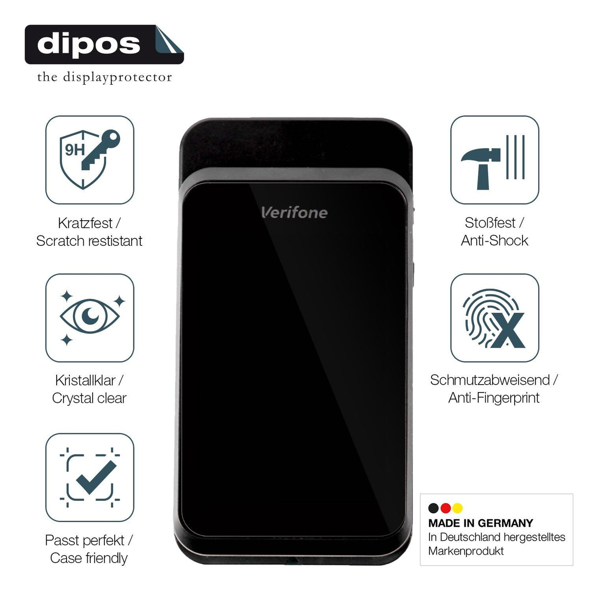 2x 9H Schutzfolie für Verifone e280s Panzerfolie