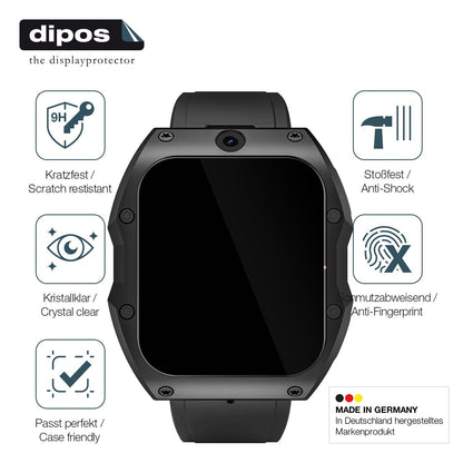 2x 9H Schutzfolie für Rogbid Model X Smartwatch Panzerfolie