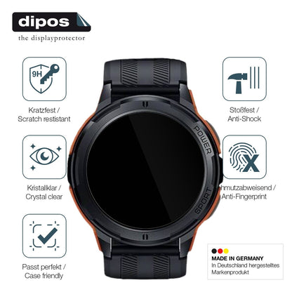 2x 9H Schutzfolie für Oukitel BT10 / BT103 Smartwatch Panzerfolie
