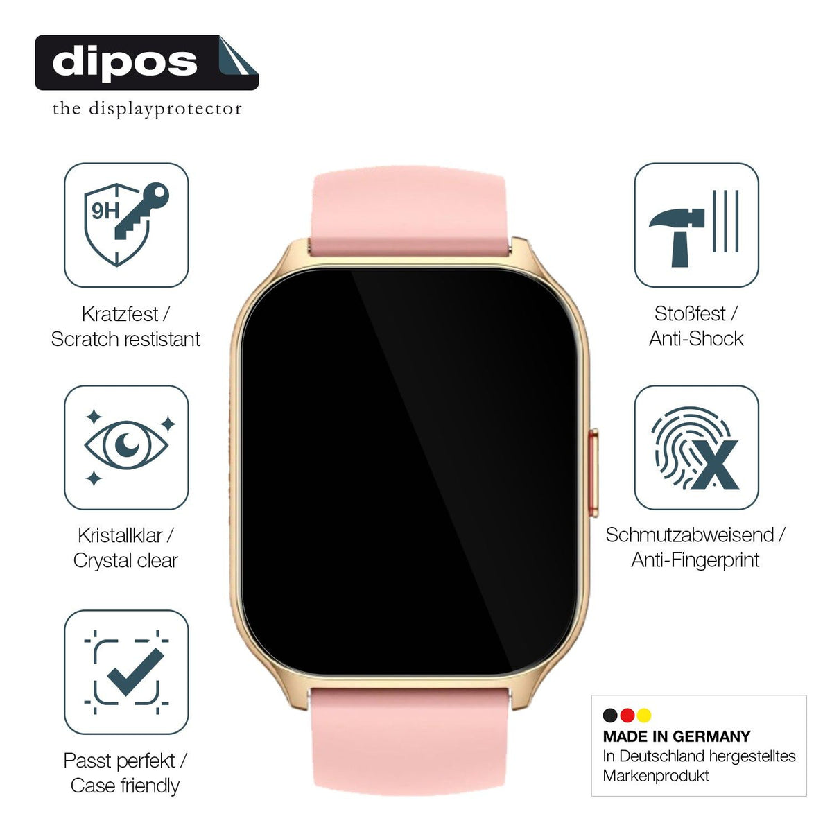 2x 9H Schutzfolie für ZOSKVEE P95 Smartwatch Panzerfolie